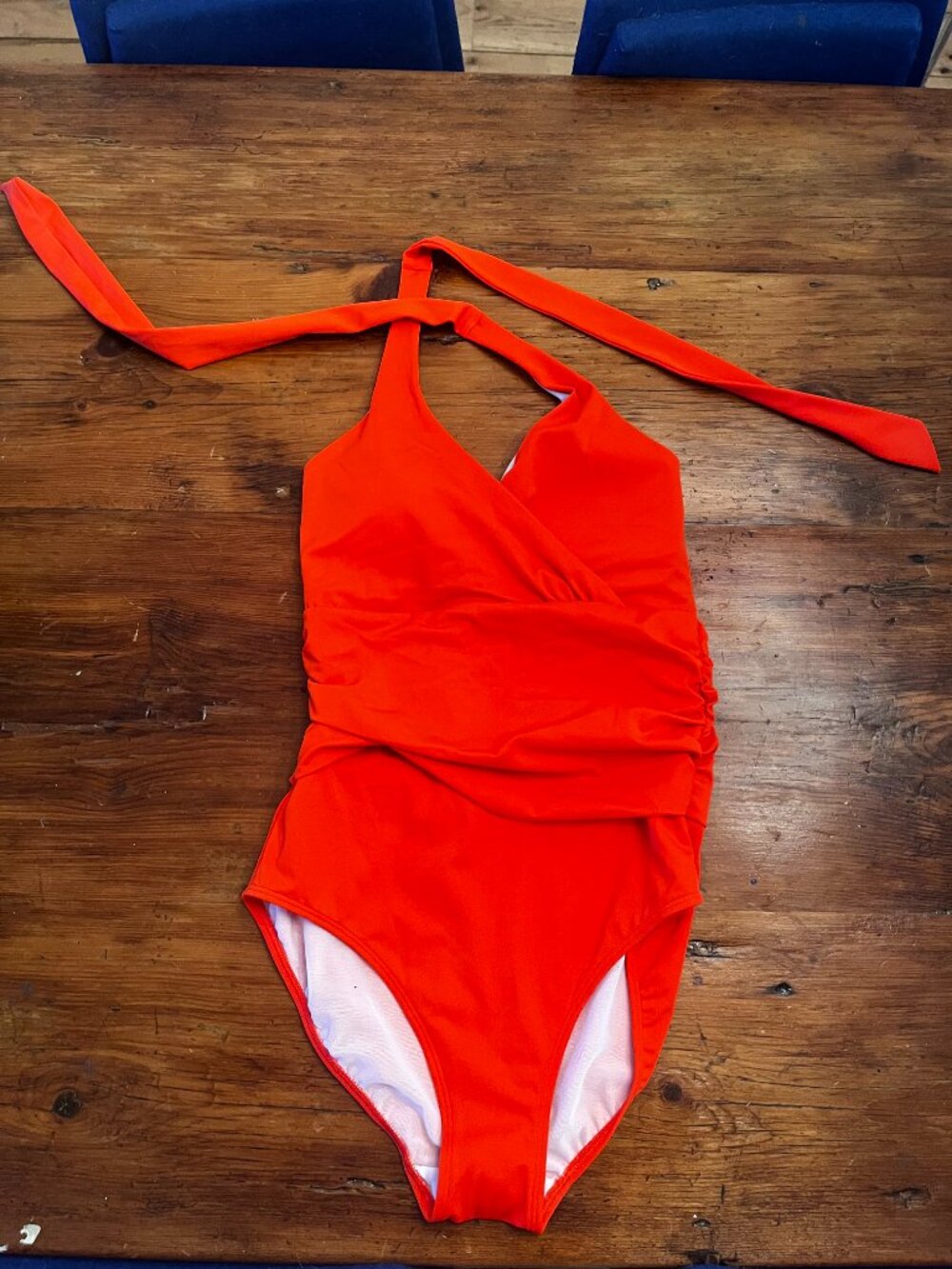 Red Boden swimsuit halter neck